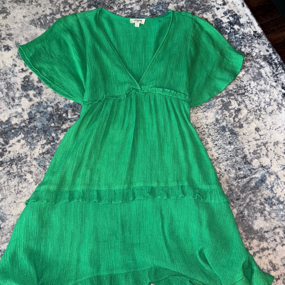 Umgee Emerald Green Textured Dress